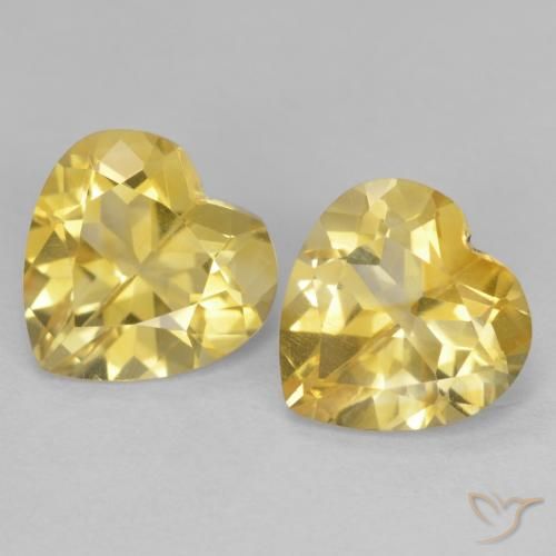 2.16ctw Natürlicher Hell Gold Citrin, Herz, VS