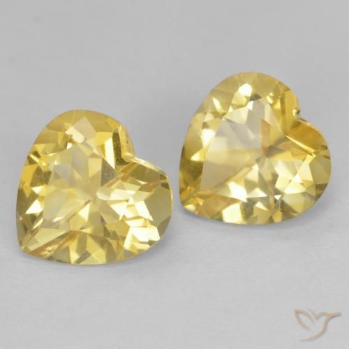 2.16 ct natürliche Hell Gold Citrin-Edelsteine, Herz, VS