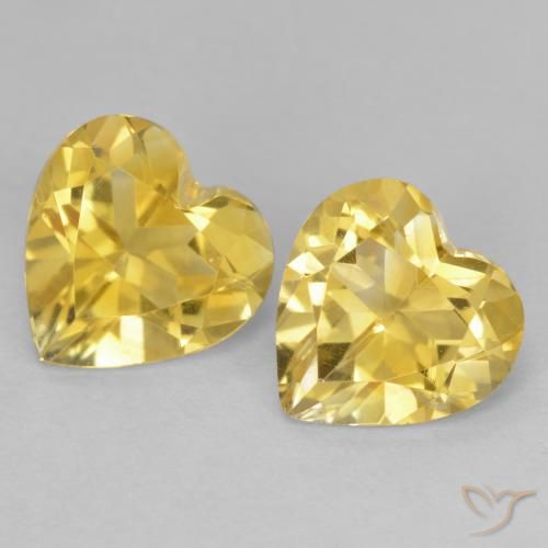 1.97ctw Natürlicher Helles Gold-Gelb Citrin, Herz, VS, Photo A