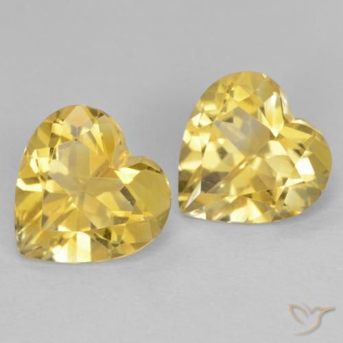 1.97 ct natürliche Helles Gold-Gelb Citrin-Edelsteine, Herz, VS