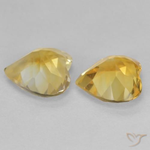 1.97 ct natürliche Helles Gold-Gelb Citrin-Edelsteine, Herz, VS