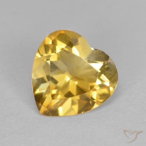 1.12ct Natürlicher Golden Citrin, Herz, VS