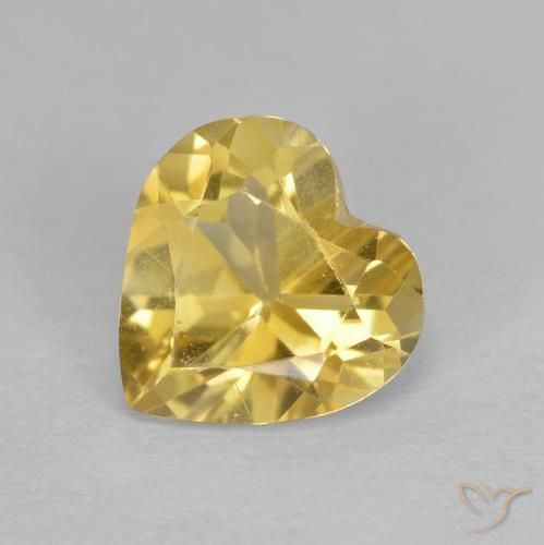 1.00ct Natürlicher Golden Citrin, Herz, VS