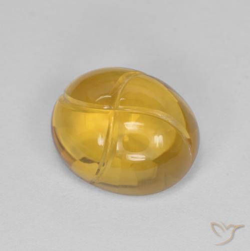 2.84ct Natürlicher Mittelgold Citrin, Oval, Transparent