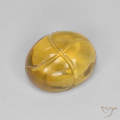 9,17 ctw natürlicher Mittelgold Citrin, Oval, Transparent