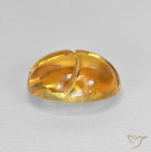 9,17 ctw natürlicher Mittelgold Citrin, Oval, Transparent