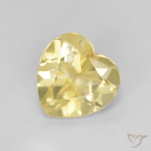 1.17ct Natürlicher Helles Gold Citrin, Herz, VS