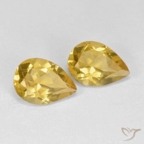 1.21 ct natürliche gold-orange Citrin-Edelsteine, Birnenform, VS