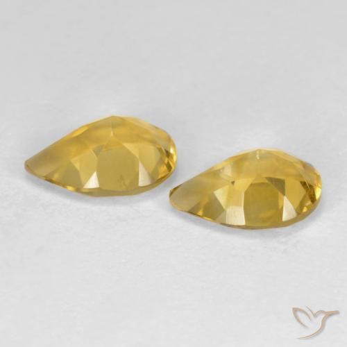 1.21 ct natürliche gold-orange Citrin-Edelsteine, Birnenform, VS
