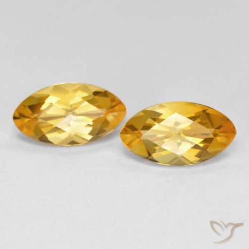 2.09ctw Natürlicher Mittel-Dunkelgold Citrin, Marquise, VS