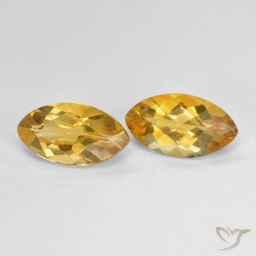 1.99ctw Natürlicher Mittel-Dunkelgold Citrin, Marquise, VS