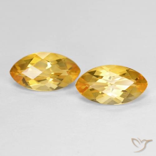 2.08ctw Natürlicher Dunkelgolden Citrin, Marquise, VS