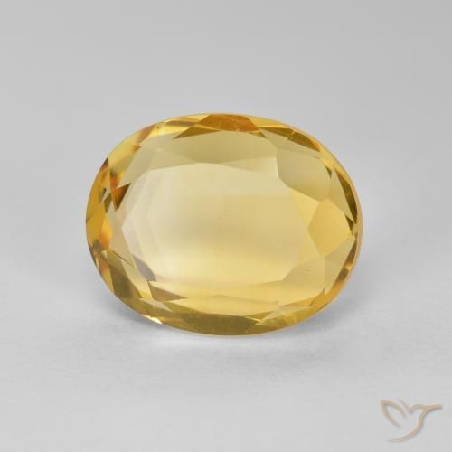 9,17 ctw natürlicher Golden Citrin, Oval, VVS-VS