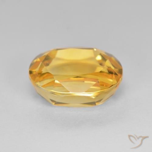 9,17 ctw natürlicher Golden Citrin, Oval, VVS-VS