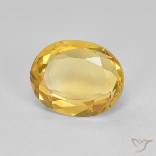 9,17 ctw natürlicher Golden Citrin, Oval, VVS-VS