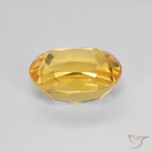 9,17 ctw natürlicher Golden Citrin, Oval, VVS-VS