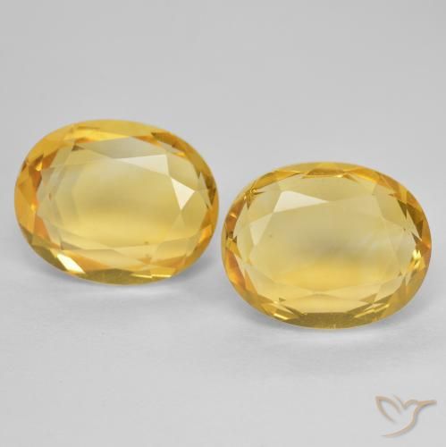 5.56ctw Natürlicher Golden Citrin, Oval, VVS-VS