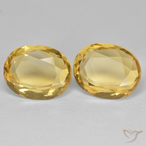 5.71 ct natürliche gold-orange Citrin-Edelsteine, Oval, VVS-VS
