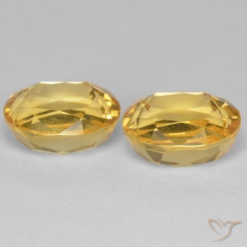 5.71 ct natürliche gold-orange Citrin-Edelsteine, Oval, VVS-VS