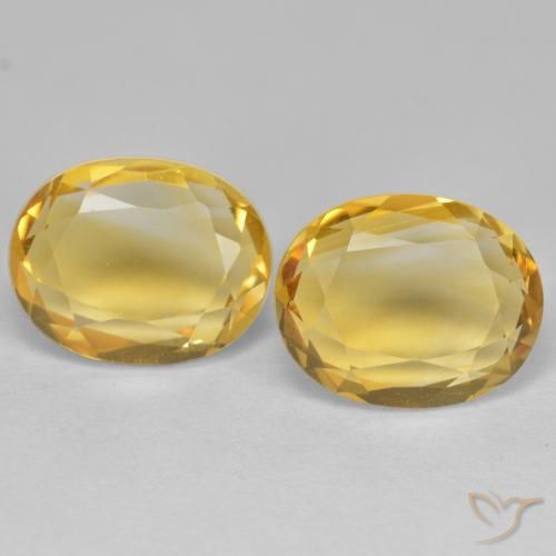 5.68ctw Natürlicher Golden Citrin, Oval, VVS-VS