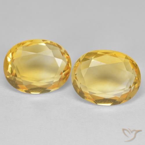 5.55ctw Natürlicher Golden Citrin, Oval, VVS-VS