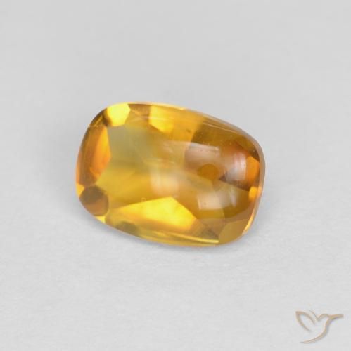 9,17 ctw natürlicher Dunkelgolden Citrin, Kissen, Transparent