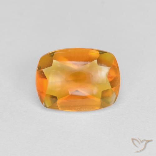 1.32ct Natürlicher Mittelorange Citrin, Kissen, Transparent