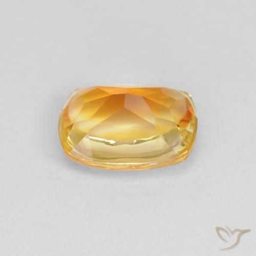 9,17 ctw natürlicher Mittelorange Citrin, Kissen, Transparent