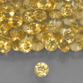 4,81 ct natürliche goldener Citrin-Edelsteine, Rundschliff, VVS-VS