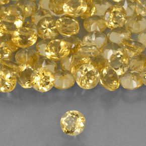 4,81 ct natürliche goldener Citrin-Edelsteine, Rundschliff, VVS-VS