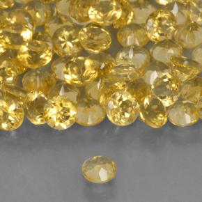 4,81 ct natürliche goldener Citrin-Edelsteine, Rundschliff, VVS-VS