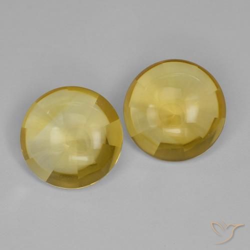 9.85 ct natürliche Toskana Gelb Citrin-Edelsteine, Runden, Transparent