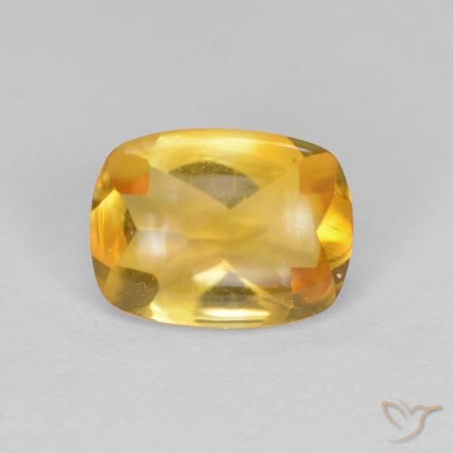9,17 ctw natürlicher Dunkelgolden Citrin, Kissen, Transparent