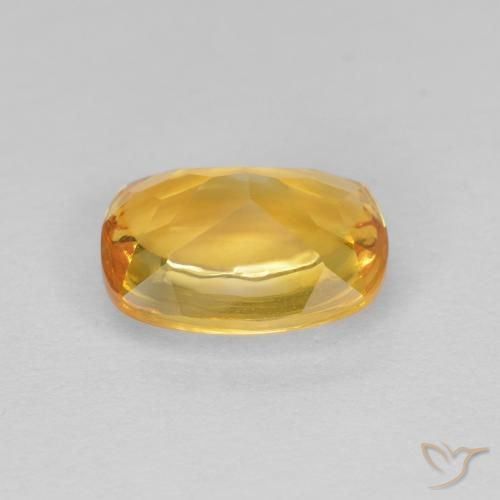 9,17 ctw natürlicher Dunkelgolden Citrin, Kissen, Transparent