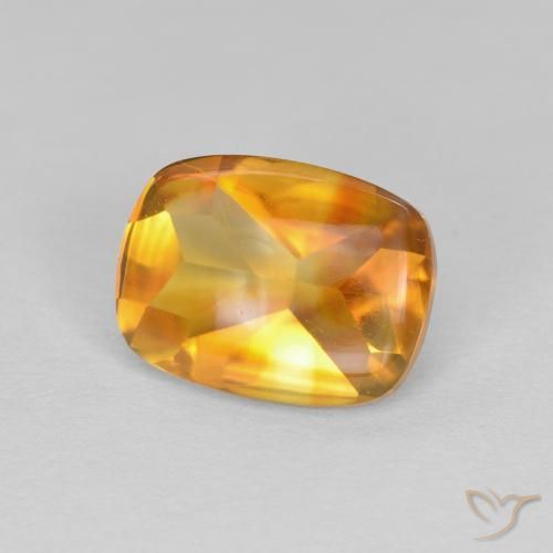 9,17 ctw natürlicher Orange-Gold Citrin, Kissen, Transparent