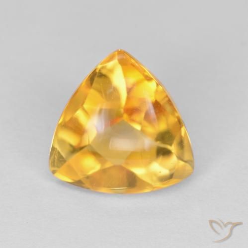 1.81ct Natürlicher gold-orange Citrin, Trillion, Transparent
