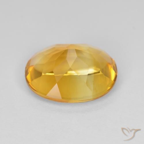 9,17 ctw natürlicher Tiefes Goldorange Citrin, Oval, Transparent