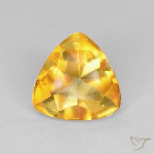1.64ct Natürlicher Mittleres Gold Citrin, Trillion, Transparent