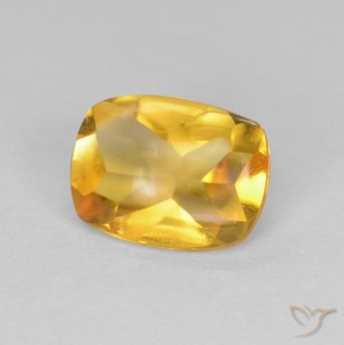 9,17 ctw natürlicher Mittelgold Citrin, Kissen, Transparent