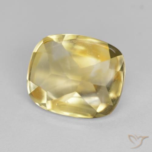 4.68ct Natürlicher Golden Citrin, Kissen, Transparent