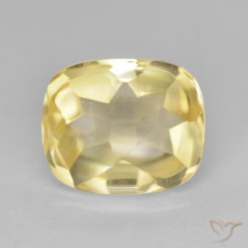 6.69ct Natürlicher Golden Citrin, Kissen, Transparent
