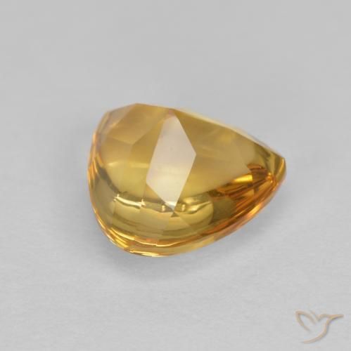 9,17 ctw natürlicher Tiefes Goldorange Citrin, Trillion, Transparent