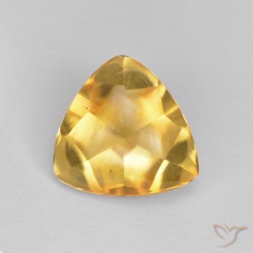 1.48ct Natürlicher Golden Citrin, Trillion, Transparent