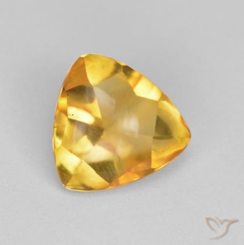 9,17 ctw natürlicher Golden Citrin, Trillion, Transparent