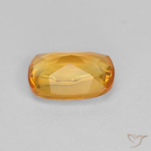 9,17 ctw natürlicher Tiefes Goldorange Citrin, Kissen, Transparent