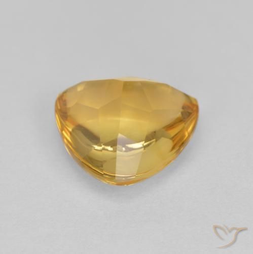 9,17 ctw natürlicher Tiefes Goldorange Citrin, Trillion, Transparent