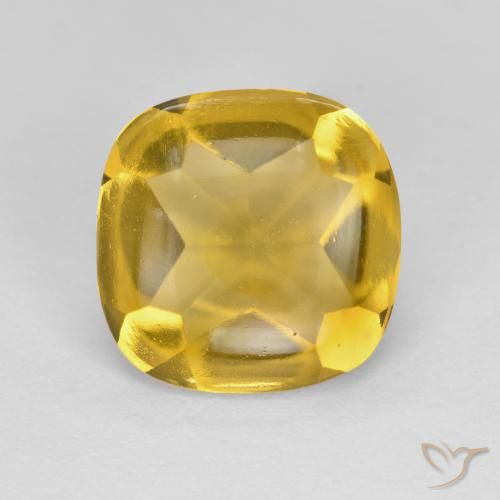 9,17 ctw natürlicher Golden Citrin, Kissen, Transparent
