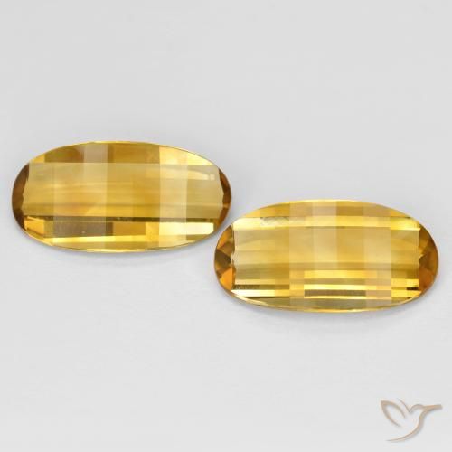 4.82ctw Natürlicher gold-orange Citrin, Oval, VVS-VS