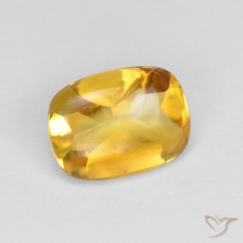 1.28ct Natürlicher Golden Citrin, Kissen, Transparent