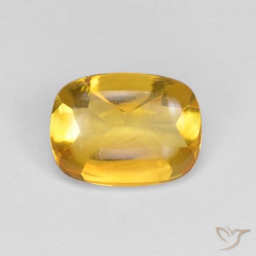 9,17 ctw natürlicher Golden Citrin, Kissen, Transparent